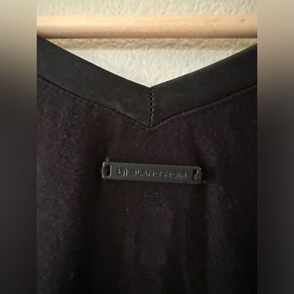 Blanc Noir V Neck Tank Cinch Waist Jersey Knit Mini Dress Size M - Picture 7 of 9